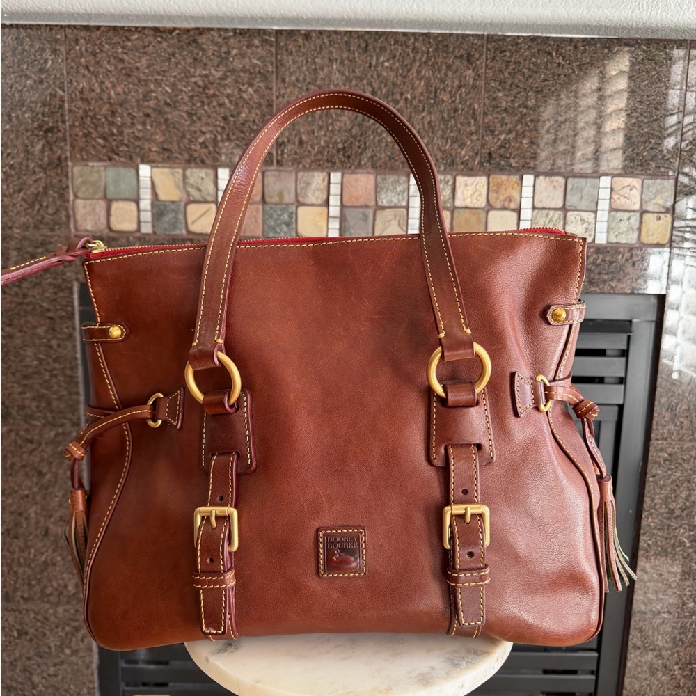Dooney & Bourke Chestnut Leather Tote